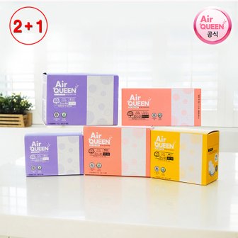  [에어퀸 공식] 2+1 브레스 유기농순면 생리대 오버나이트 36P(24P+12P)