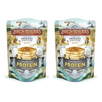  [해외직구]버치 벤더스 프로틴 팬케이크 와플 믹스 454g 2팩 Birch Benders Protein Pancake Waffle Mix 16oz