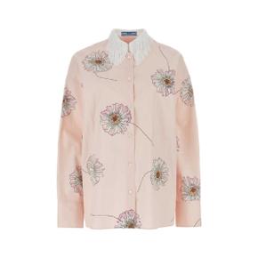 PRADA  Printed poplin oversize shirt FLORAL