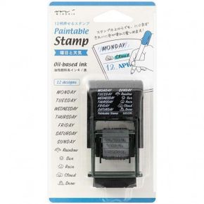 일본 미도리 스탬프 Midori 35375006 Rotating Stamp Day of the Week and Weather Patterns 163