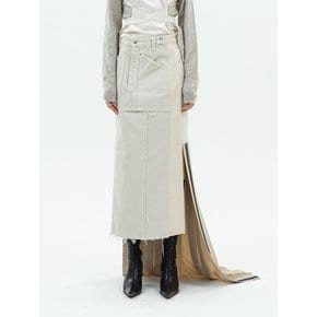 Back pleats Denim Long Skirt_RQKAA24535IVX