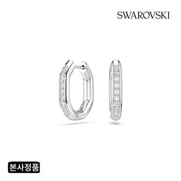 스와로브스키 [본사정품/쇼핑백증정] Dextera 로듐 후프 귀걸이 5724585