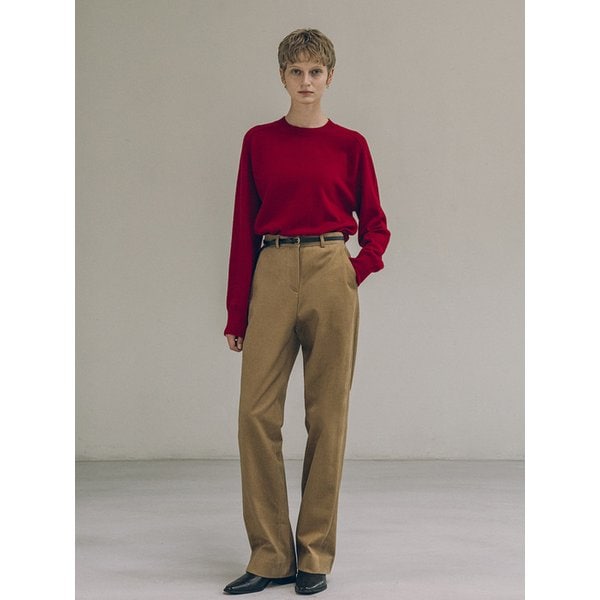 SIPT7138 기모 코튼 포멀 팬츠_Camel brown