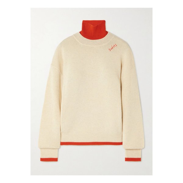 시에드레스 레이어드 자수 니트 터틀넥 스웨터 1647597343569532