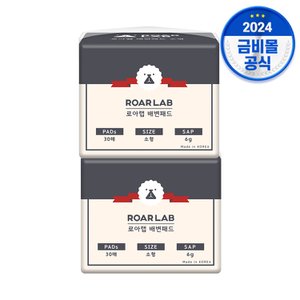 로아랩 국내제조 로아랩 반려견용 논슬립 배변패드 소형 60매(30매X2팩)