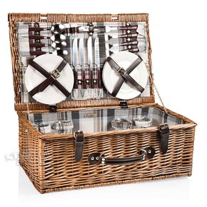 베드포드 우븐 피크닉바구니 4인용 POTTERY BARN BEDFORD WOVEN PICNIC BASKET