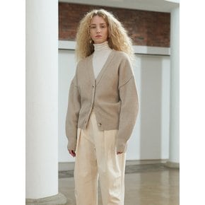 TTF CASHMERE RIBBED KNIT CARDIGAN 3COLOR