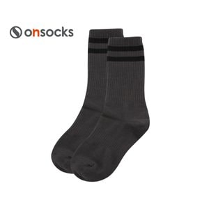 온삭스 더블 스트라이프 양말 LONG+차콜 (ESOS2LLCH)