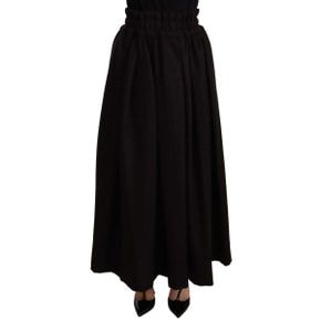 5400413 Dolce  Gabbana Elegant High Waist Maxi A-line Wool Womens Skirt