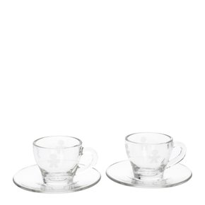 [알레시]  Alessi Tè e Caffè Girotondo set x2 Casa Vetro Trasparente 5580455