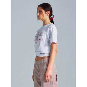 MNS x American apparel Not Chasing Crop T-Shirts_White
