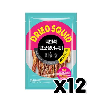  정화 맥반석 왕오징어구이 간편안주간식 50g x 12개