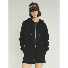 [Essential]Citta Logo Stitch Hoodie Zip-Up_CTT318(Black)