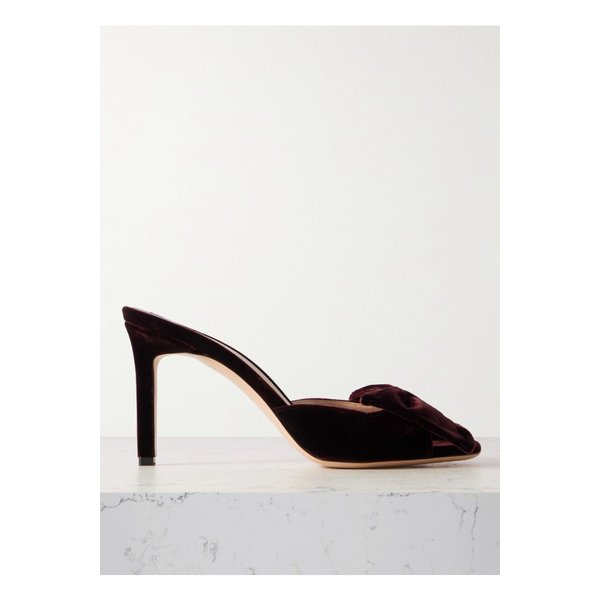 브리짓 보우 장식 벨벳 뮬 1647597349407673