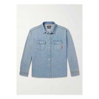 CHERRY LOS ANGELES 체리 로스앤젤레스 자수 데님 오버셔츠 블루 1647597338515093