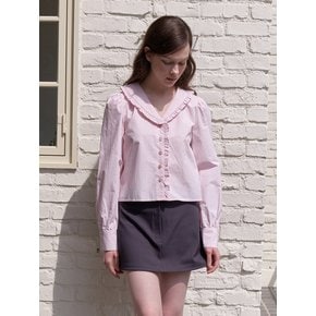 pring frill blouse - baby pink