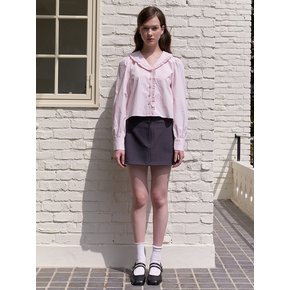 pring frill blouse - baby pink