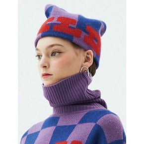 By Tilda Logo Checkerboard Pom Beanie