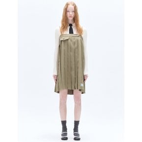 SLEEVELESS PLEATED MINI DRESS_BEIGE