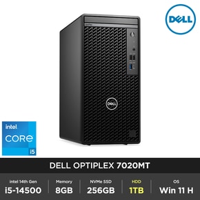 옵티플렉스 7020MT i5-14500 8GB 256GB 1TB WIN 11H 사무용 주식 업무용 컴퓨터