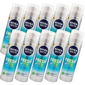 맨 프레시 킥 쉐이빙 폼200ml x10개 상쾌한 면도