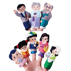 손가락인형 가족이야기 한복할머니 8개 2061