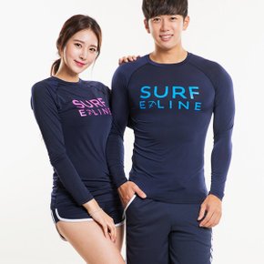SURF네이비 긴팔 남녀 커플 래쉬가드 래시가드 레시가드 비치웨어 수영복 상의 단품