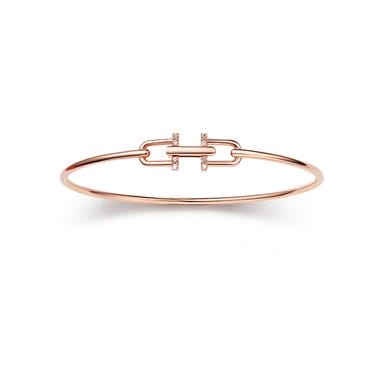 스톤헨지 U Lock 14K 다이아몬드 뱅글 팔찌 P1719D