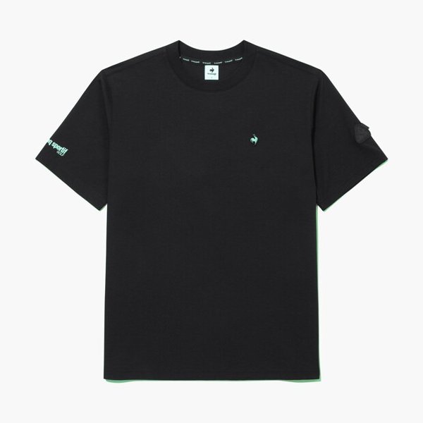 [여주점] 남성 라운드넥 그래픽 티셔츠 GR121MRS21 BLCK