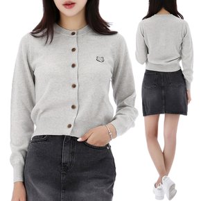 국내배송 24SS 메종키츠네 볼드 폭스헤드 패치 레귤러 가디건 MW00508KT1036 LIGHTGREY