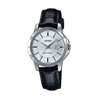  카시오 LTP-V004L-7A 여성 아날로그 가죽 손목 시계