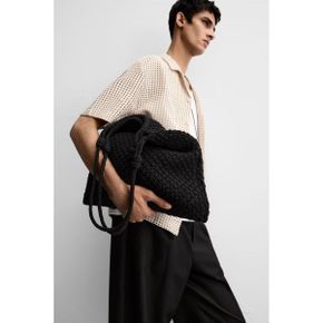 ZARA 자라 마크라메 SHOPPER 백 - 블랙 3391/520/800 273099