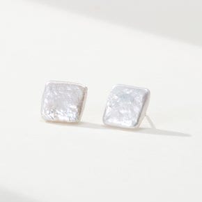 14K 루미 스퀘어 담수진주 귀걸이