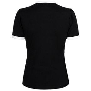꾸레쥬 25SS 블랙 로고 티셔츠 VESJTS017JS0070 9901