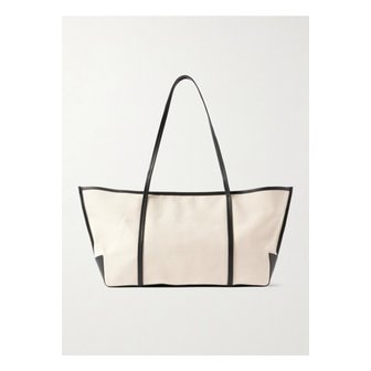 ST. AGNI 세인트 아그니 바토 가죽 트리밍 코튼 캔버스 토트 오프 화이트 46376663162881961