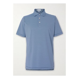 PETER MILLAR 피터 밀러 헤일스 스트라이프 테크 저지 골프 폴로 셔츠 블루 1647597341052234