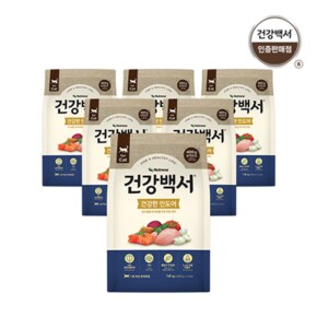 건강백서 고양이사료 건강한 인도어 1세이상 실내묘용 1.6kg 6개