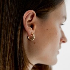 curving earring - gold