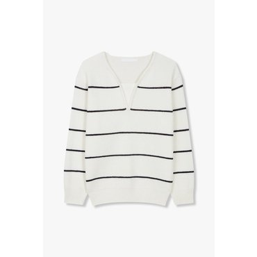 VOV 보브 스트라이프 브이넥 풀오버 7114150302