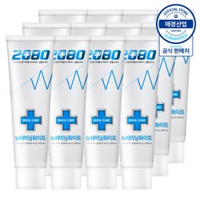 [애경] 2080 뉴샤이닝 화이트 베이직 치약 120g x12개