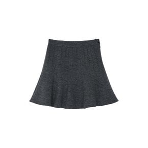 SECTION KNIT FLARED SKIRT GRAY MBCFSK001GR