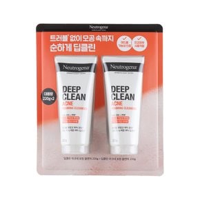 딥클린 아크네 포밍 클렌저 220g 2입