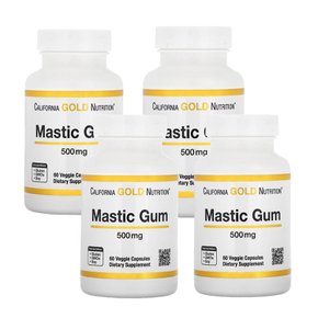 매스틱검 CGN 매스틱 검 유황나무추출물 500mg 60베지캡슐 X 4통