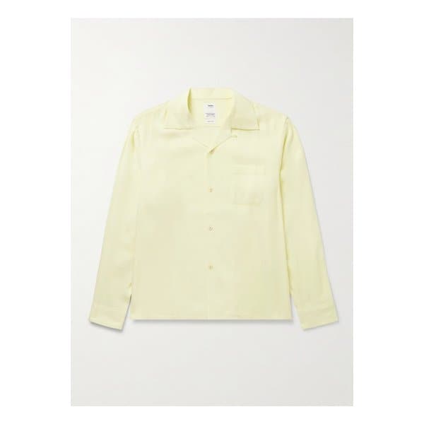 키시 컨버터블 칼라 우븐 셔츠 옐로 46376663162858724