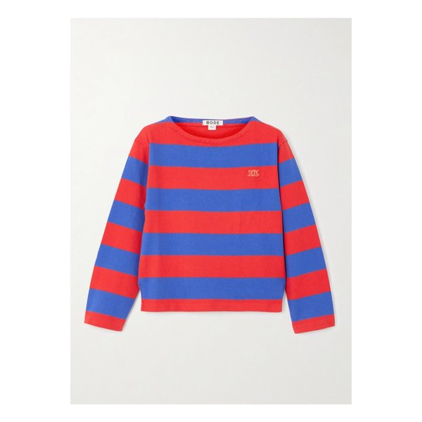 보디 스트라이프 코튼 스웨터 레드 46376663162872694