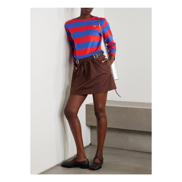 보디 스트라이프 코튼 스웨터 레드 46376663162872694