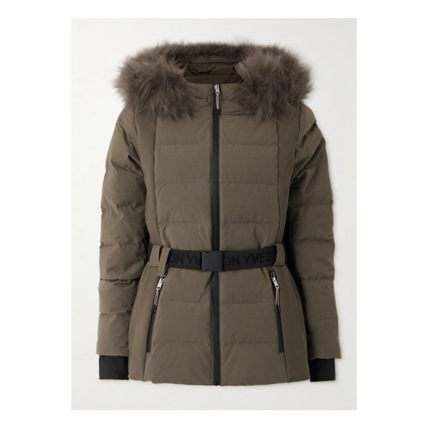 이브살로몬 벨트 셸 다운 스키 재킷 라이트 브라운 46376663162924558