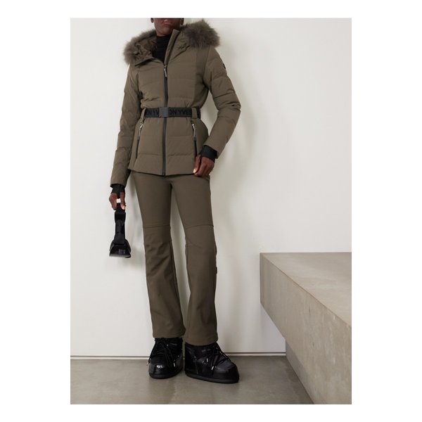 이브살로몬 벨트 셸 다운 스키 재킷 라이트 브라운 46376663162924558