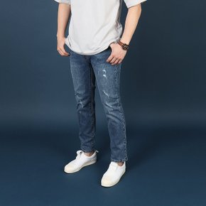 WDK2108 남자 빅사이즈 구제 스판 슬림일자 중청 팬츠