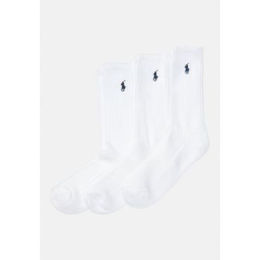 이스퀘어 5187739 Ralph Lauren ATHLETIC CREW SOCK THREE PACK - Socks white